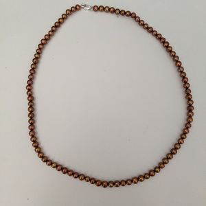 Bronze Pearl Necklace